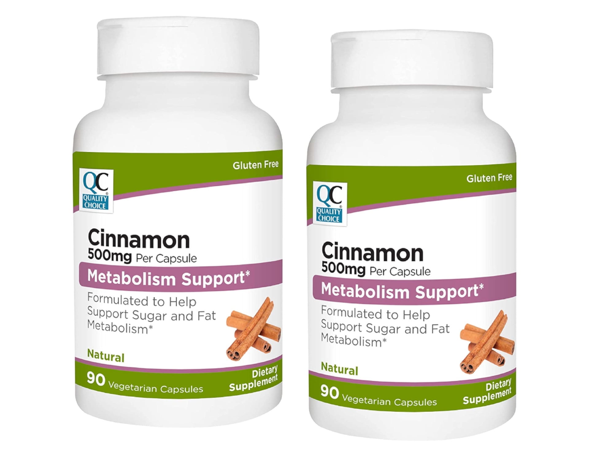 Quality Choice Cinnamon Metabolism Support Vegetarian Capsules, 90
