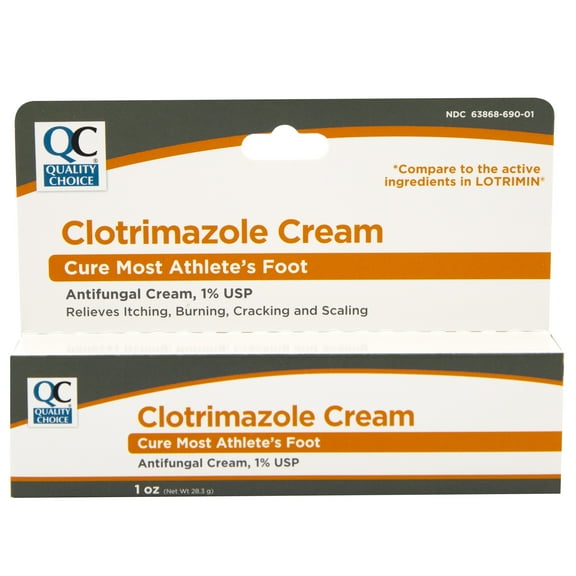 Quality Choice Clotrimazole Cream Anitfungal 1oz Each