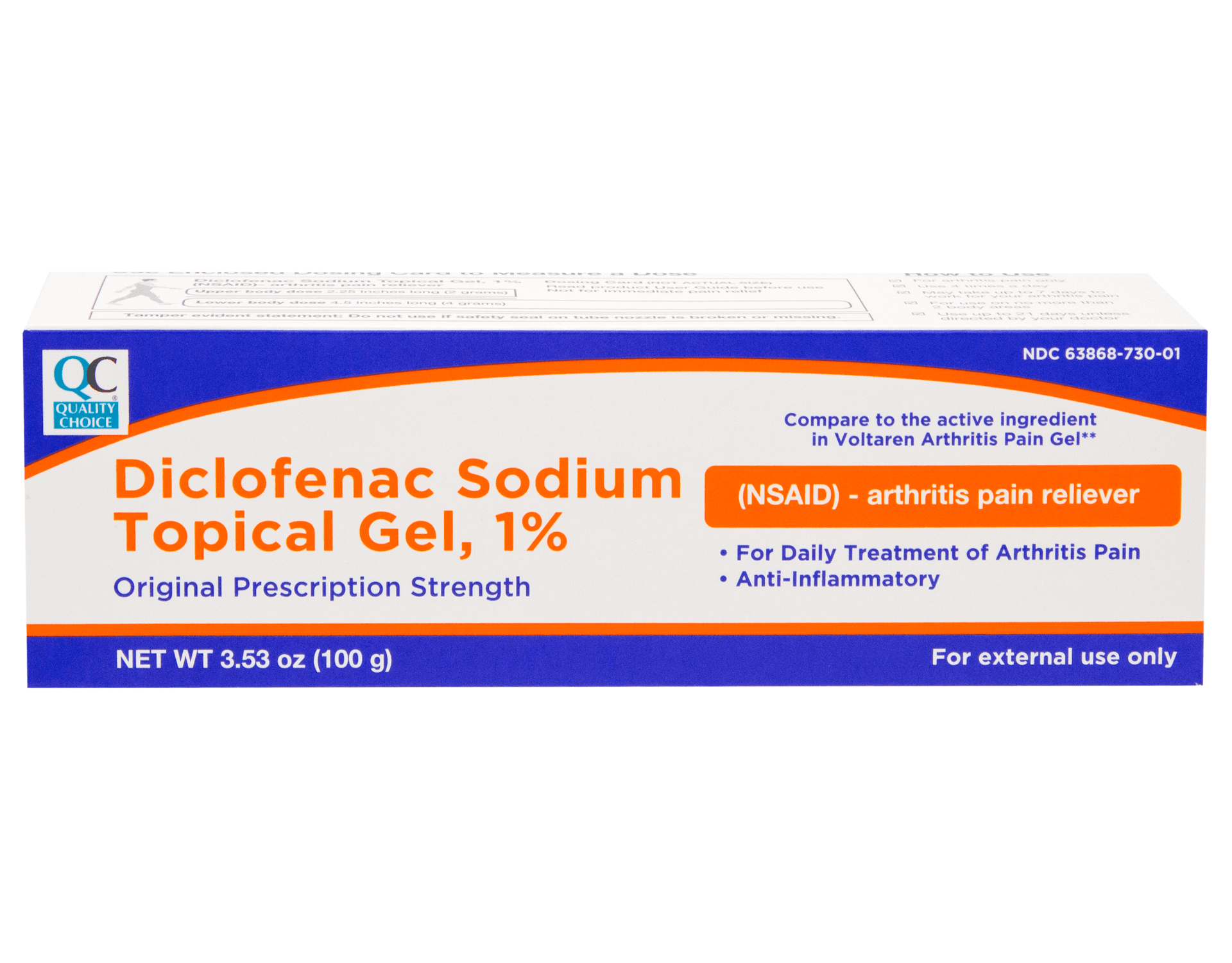 Quality Choice Diclofenac Sodium Topical Gel Generic Voltaren 