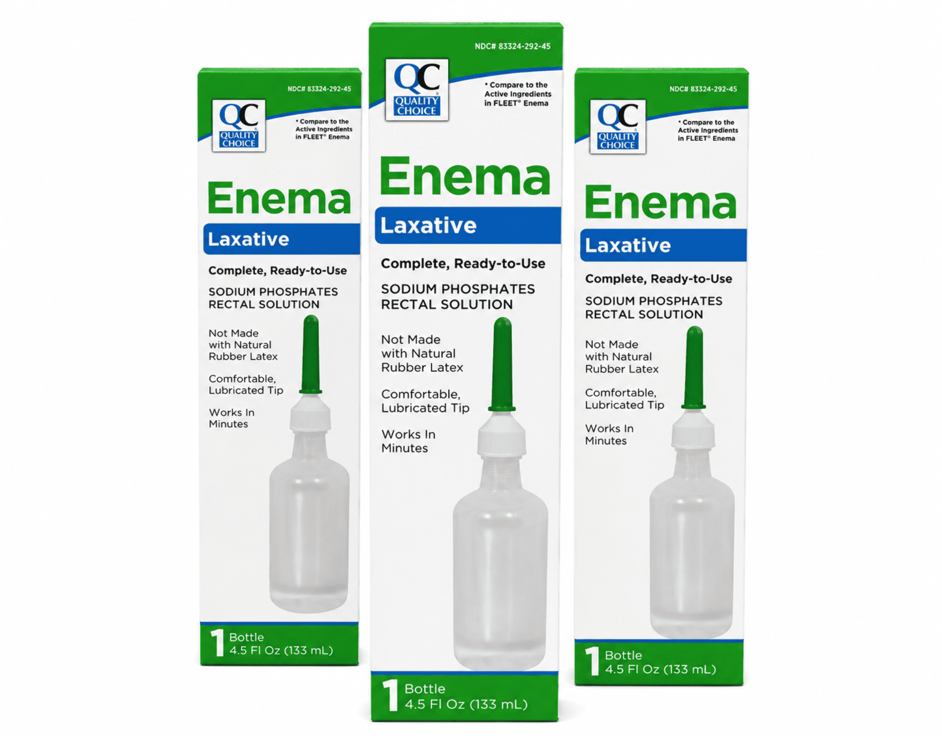 Quality Choice Enema, 4.5 oz, Saline Laxative 3 Pack