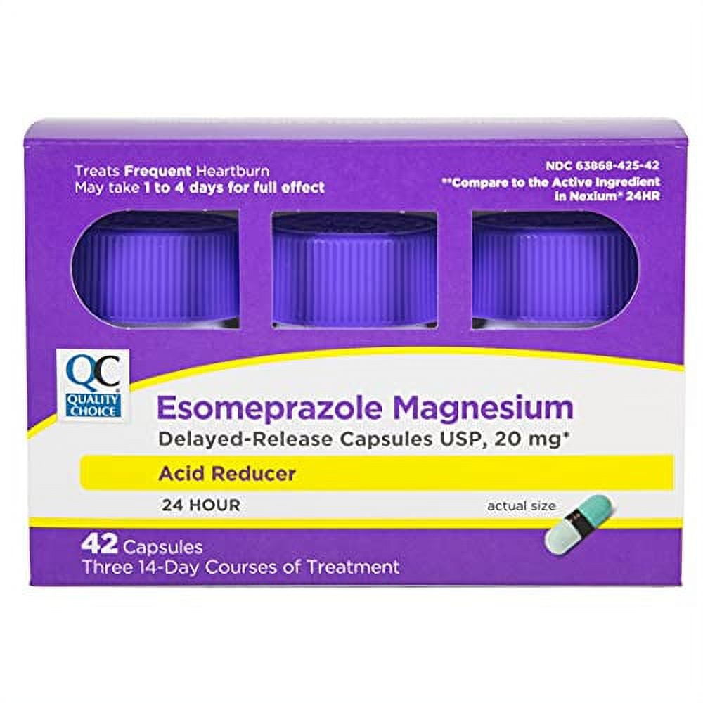 Quality Choice Esomeprazole Magnesium 20 mg Acid Reducer & Heartburn