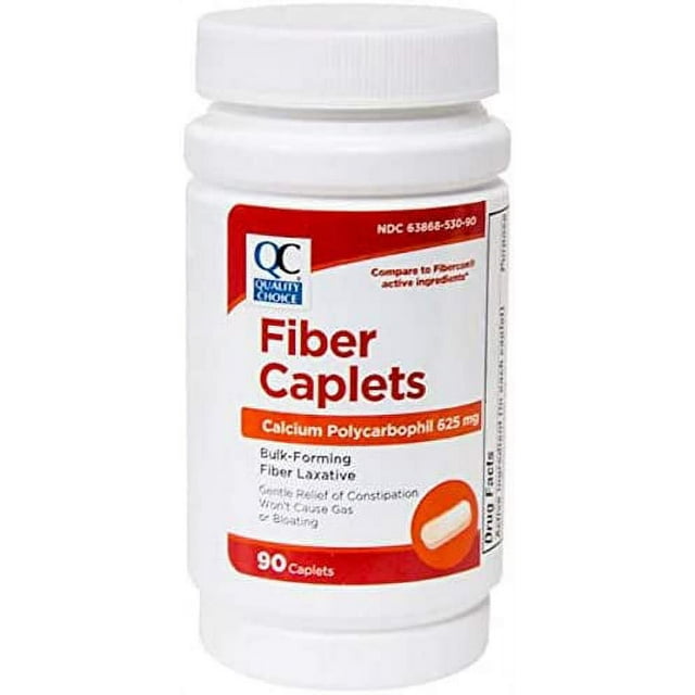 Quality Choice Fiber Therapy Caplets, Safe and Comfortable Constipation