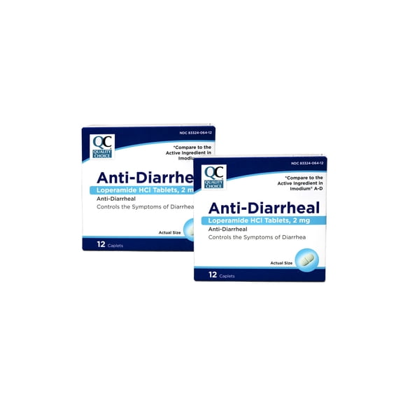 2 Pack Quality Choice Anti-Diarrheal Lopermaide HCI 24 Caplets