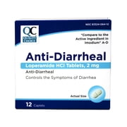 Quality Choice Loperamide Hydrochloride Anti-Diarrheal Caplets, 2 mg, 24 Ct