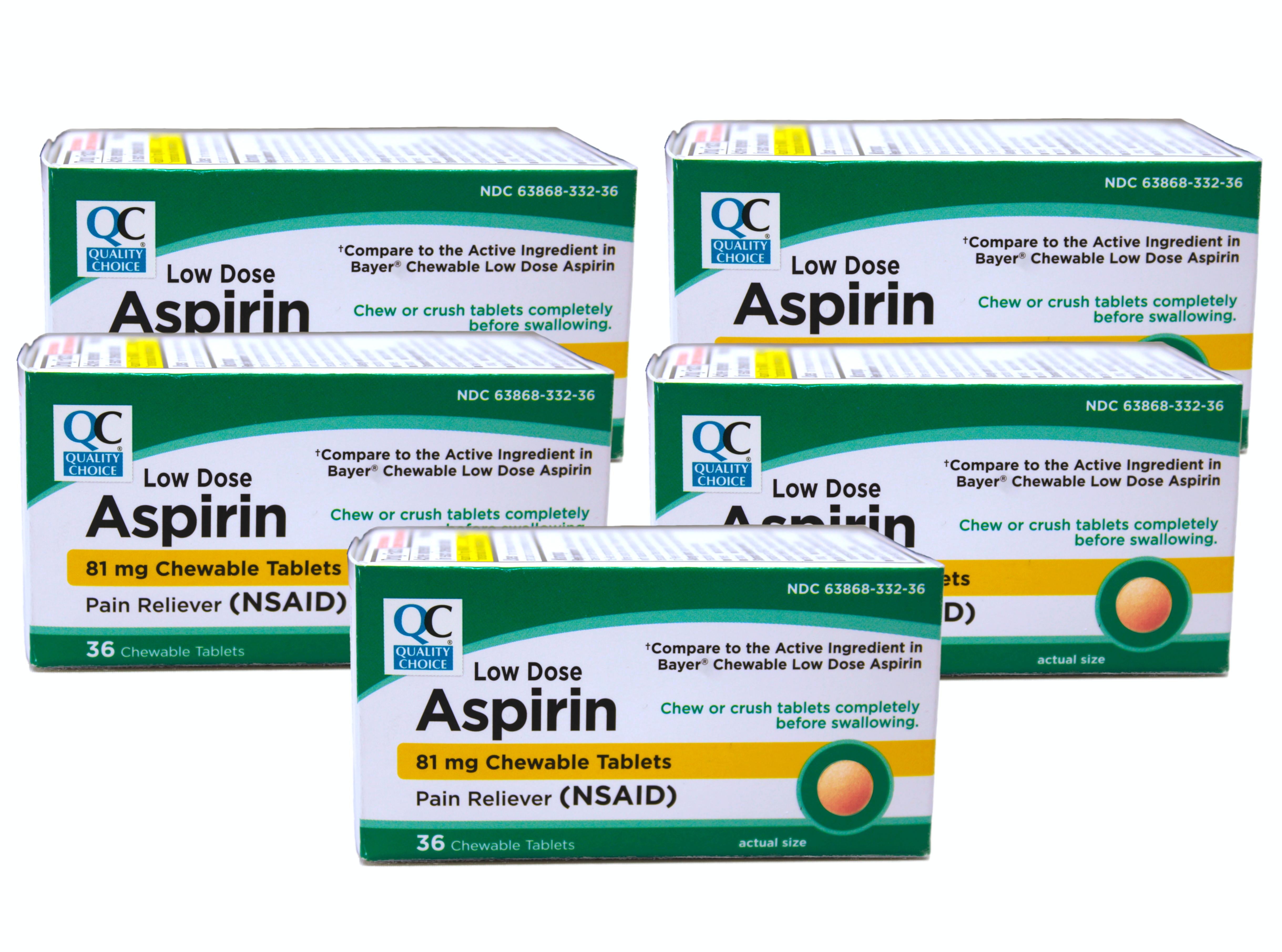 Quality Choice Low Dose Chewable Aspirin 36 Orange Flavored