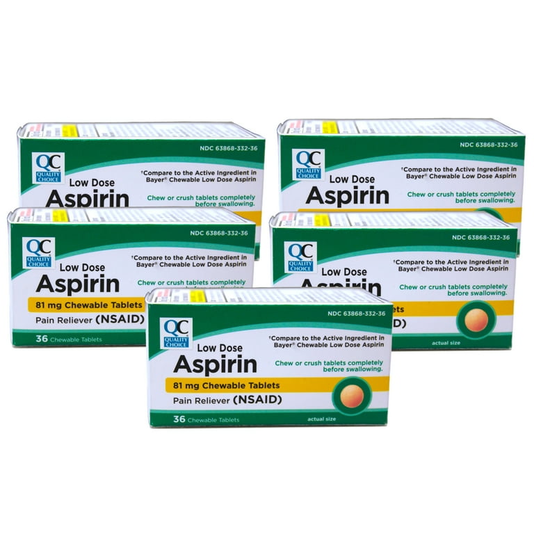 Quality Choice Low Dose Chewable Aspirin 36 Orange Flavored