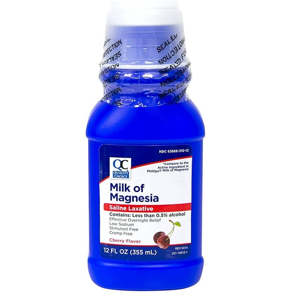 Quality Choice Milk of Magnesia Cherry 12 FL Pack of 4