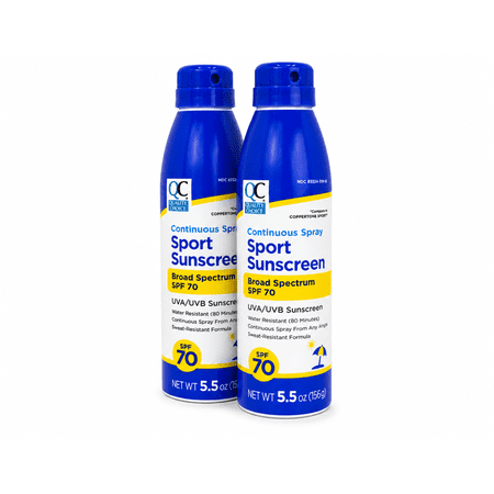 Quality Choice Sport Sunscreen Spray SPF 70, 5.5 oz 2 Pack