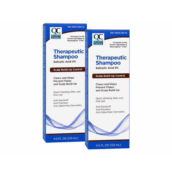 Quality Choice Therapeutic Shampoo 4.5 oz, Unisex, Soothing Scalp Care 2 Pack