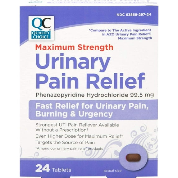 Quality Choice Urinary Pain Relief Max (Maximum) Strength 24 count