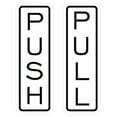 thumbnail image 1 of All Quality Classic Vertical Push Pull Door Signs - Great for Glass Doors | Professional Looking Signs | Easy Installation Includes Double-Sided Foam Adhesive Tape (White) - Large (1 Pack), 1 of 8