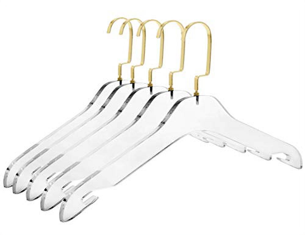 Designstyles Smoke Black Acrylic Clothes Hangers, Luxurious & Heavy-duty  Closet Organizers With Gold Hooks, Perfect For Suits And Sweaters - 10 Pack  : Target