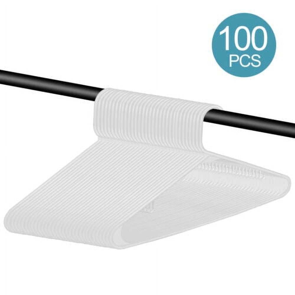 Quality Clothes Hangers Non-slip Plastic Gallus Shirt Hanger (100 Pack) Premium