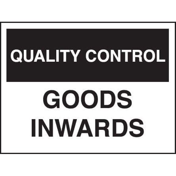 Quality Control - Goods Inwards Signs Metal Sign Decorative Wall Plaque, 12 X 8 inch