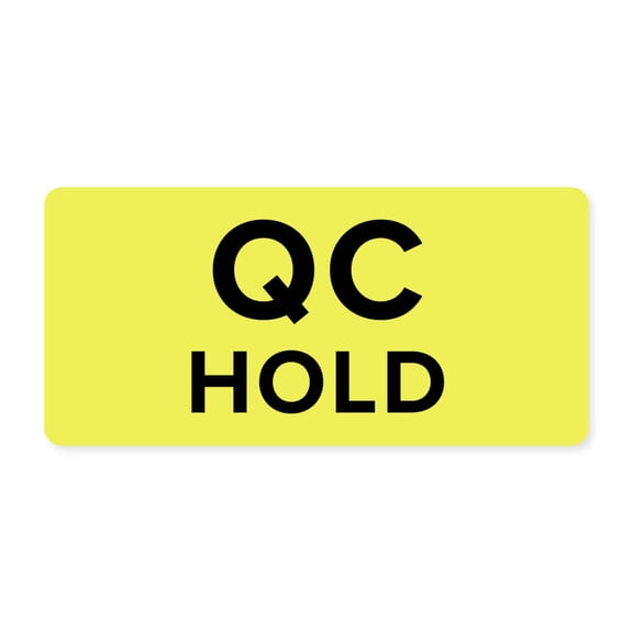 Quality Control Hold Labels 2" x 1"