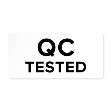 Quality Control Tested Labels 2" x 1"