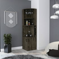 Quality Dark Brown Bar Storage Cabinet With 8 For Wine Modern Cabinet, Hue, Beverage