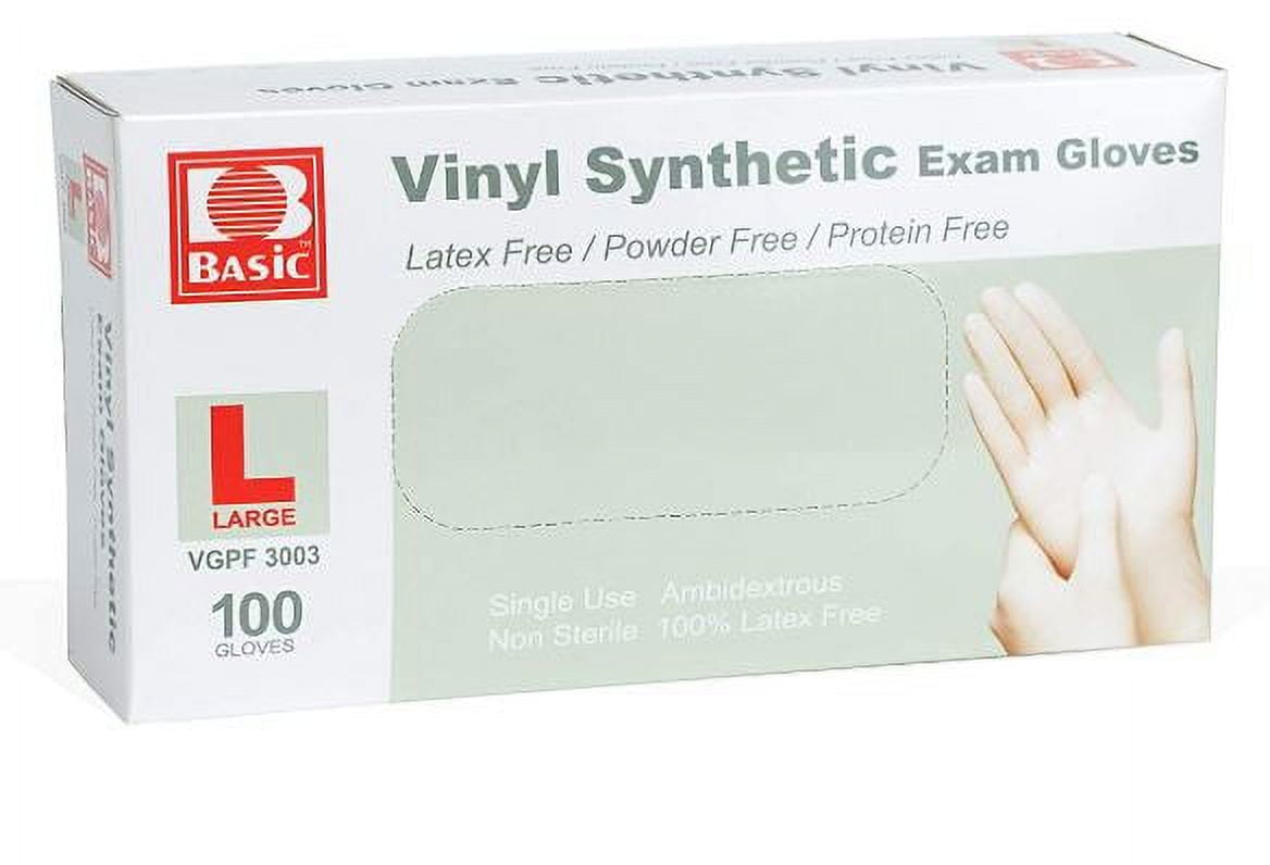 Quality Disposable Vinyl Gloves, Latex-Free, Large, 100 Count - Walmart.com