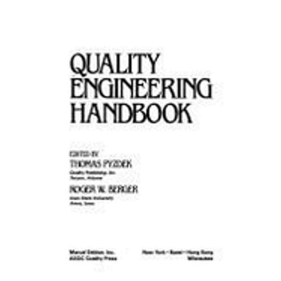 Quality Engineering Handbook (Hardcover) by Pyzdek