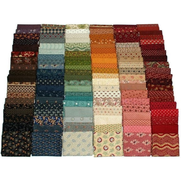 Quality Fabric 10 Fat QuartersCivil War Historical 1800's Reproduction Cotton Fabric$$Art & Craft