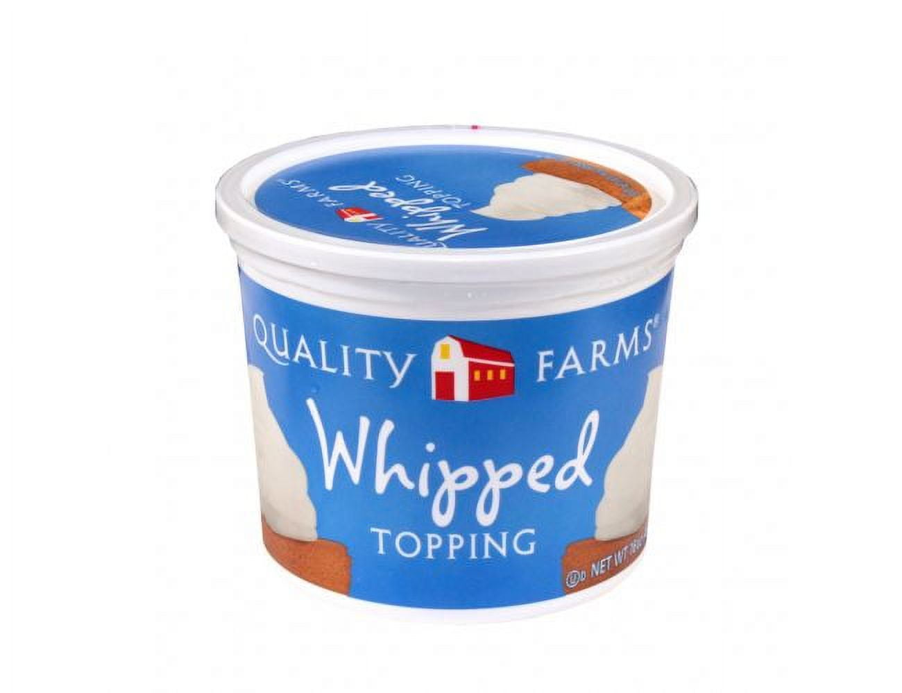 Quality Farms Ready to Use Whipped Topping Bowl, 16 Ounce - 12 per case.