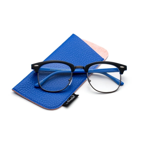 Quality Fashion Clummaster Reading Glasses for Men Retro Vintage Reading Glasses Horn Rimmed Half Frame Reading Glasses