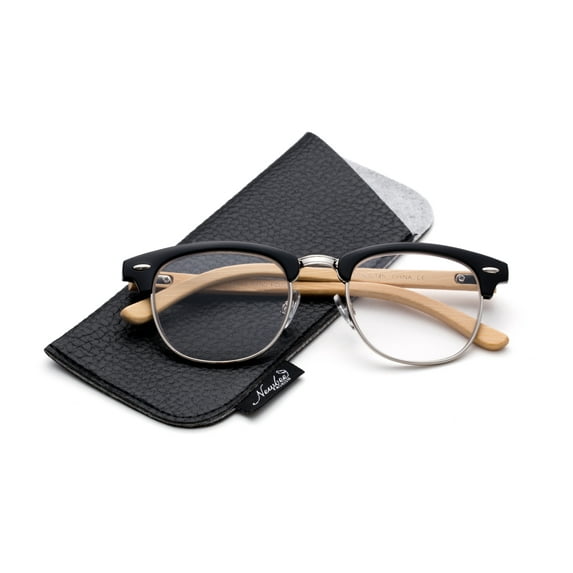 Quality Fashion Clummaster Reading Glasses for Men Retro Vintage Reading Glasses Horn Rimmed Half Frame Reading Glasses
