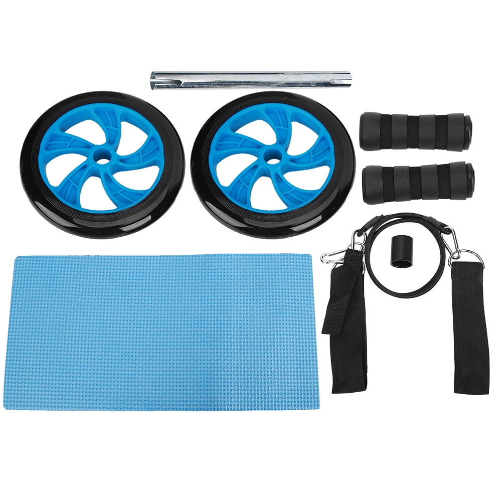 Quality Fitness Roller Workout Abdominal Exerciser with Pull Strap