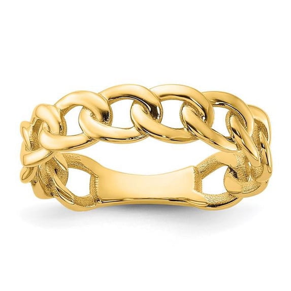 Quality Gold 14k 5 mm Polished Curb Link Ring - Size 6