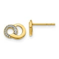 thumbnail image 1 of Quality Gold EM5501-001-YA 14K with White Rhodium Diamond Circles Post Earrings, 1 of 4