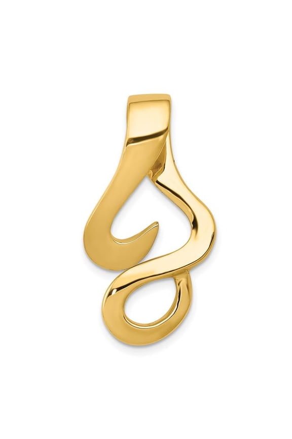 Quality Gold SL299 14K Yellow Gold Fits up to 10mm Reg & Fancy Reversible Omega Slide