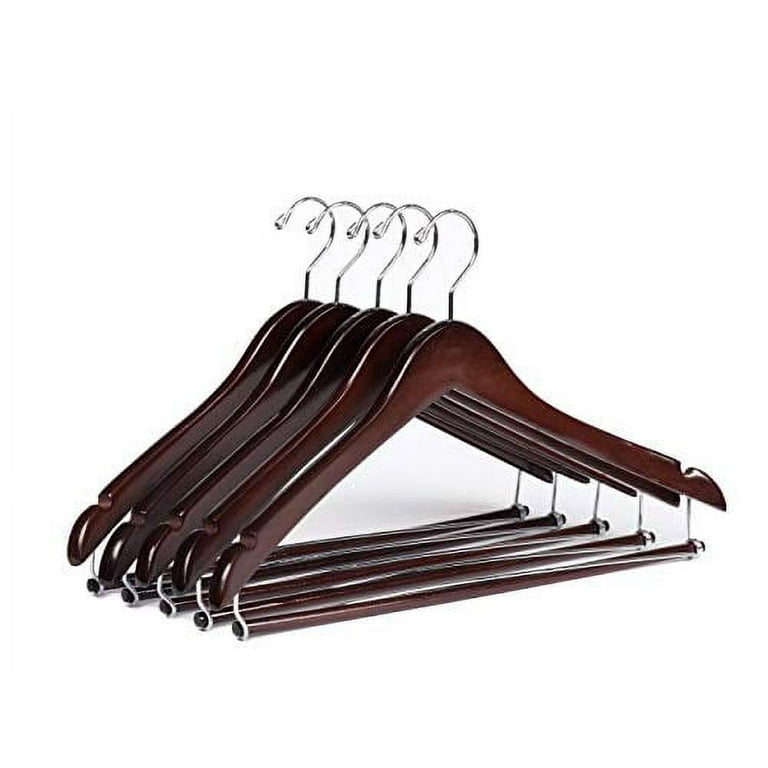 Quality Hangers 10 Wooden Curved Hangers Beautiful Sturdy Suit