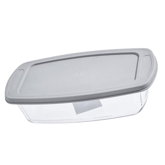 Quality Heat Resistant Glass Bread Tray 27x14x7cm With Lid For Even Baking And Moisture security