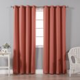thumbnail image 1 of Quality Home Basic Thermal Blackout Curtains - Antique Bronze Grommet Top - Brick (Set of 2 Panels), 1 of 3