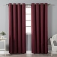 thumbnail image 1 of Quality Home Basic Thermal Blackout Curtains - Antique Bronze Grommet Top - Burgundy (Set of 2 Panels), 1 of 3