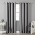 thumbnail image 1 of Quality Home Basic Thermal Blackout Curtains - Antique Bronze Grommet Top - Grey (Set of 2 Panels), 1 of 3