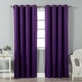 thumbnail image 1 of Quality Home Basic Thermal Blackout Curtains - Antique Bronze Grommet Top - Purple (Set of 2 Panels), 1 of 3