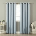 thumbnail image 1 of Quality Home Basic Thermal Blackout Curtains - Antique Bronze Grommet Top - Sky Blue (Set of 2 Panels), 1 of 3