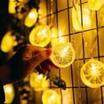 thumbnail image 1 of Quality Home Battery Powered Orange Slices 2m Yard Lemon Orange Light String Light Fairy Light Decorative Lights YELLOW, 1 of 7