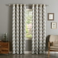 thumbnail image 1 of Quality Home Chevron Room Darkening Curtains - Stainless Steel Nickel Grommet - Beige - 52" x 84" (Set of 2 Panels), 1 of 3