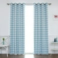 thumbnail image 1 of Quality Home Closeout Large Houndstooth Room Darkening Blackout Grommet Curtains - Sky Blue – 52”W x 84”L - (Set of 2 Panels), 1 of 1