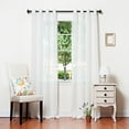 thumbnail image 1 of Quality Home Crushed Voil Sheer Grommet Top Curtain Pair, 1 of 2