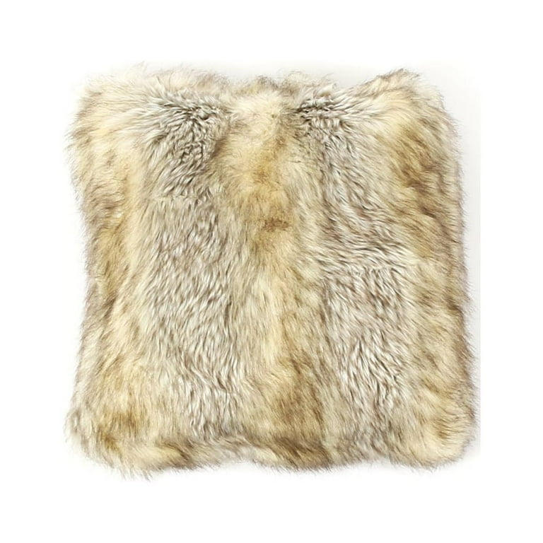 Quality Home Faux Fur Pillow Kitt Fox 20