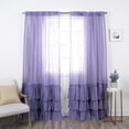 thumbnail image 1 of Quality Home Faux Linen Ruffle Curtains, 1 of 4