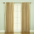thumbnail image 1 of Quality Home Faux Silk Candy Stripe Blackout Curtains - Gold - 52"W x 84"L (Single Panel), 1 of 4