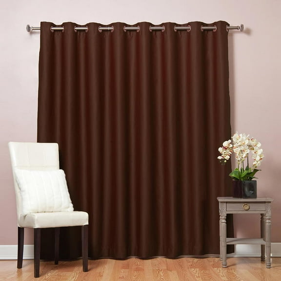 Quality Home Flame Retardant Wide Basic Blackout Curtain - Chocolate - 100" x 84" (Single Panel)