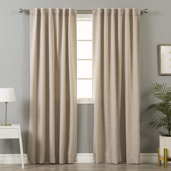 Quality Home LINENPRINT Roomdarkening 2 Panel Curtain Set 96" Length