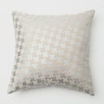 thumbnail image 1 of Quality Home Large Houndstooth Metallic Foil Printed Velvet Decorative Pillow Cover Only - 18" x 18". 2PCS, 1 of 3