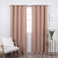 thumbnail image 1 of Quality Home Linen Blend Blackout Curtains - Antique Bronze Grommets - 52" W x 84" L - Sesame (Single Panel), 1 of 4