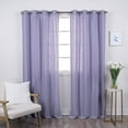 thumbnail image 1 of Quality Home Linen Blend Curtains - Stainless Steel Nickel Grommet Top - Lilac - 52" W x 84" L - (Set of 2 Panels), 1 of 4